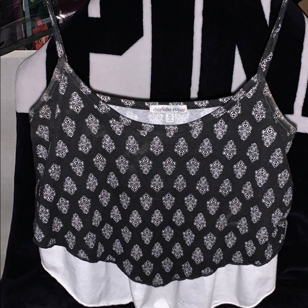 Black & white crop top